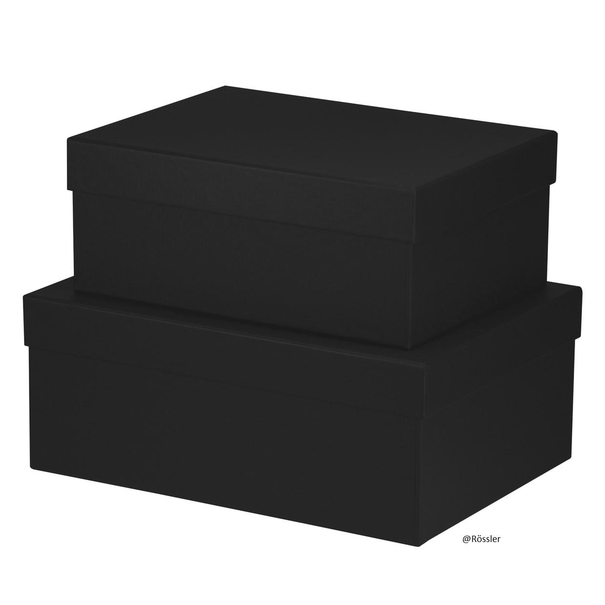 Geschenkschachteln 2er Set Schwarz